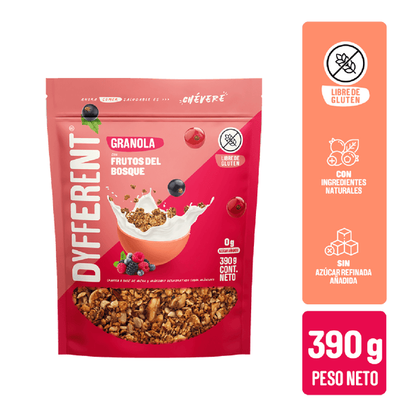 Granola Frutos Rojos 390gr - Dyfferent
