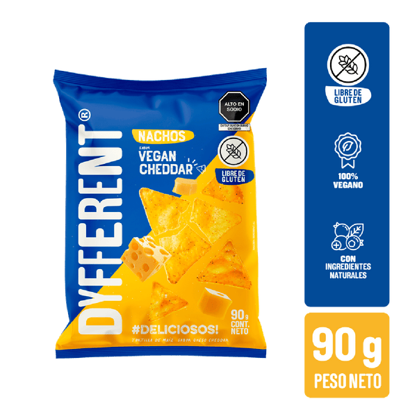 Nachos 90g Vegan Cheddar - Dyfferent